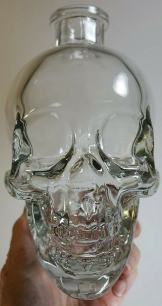Vintage Crystal Head Vodka Skull Glass Bottle Figural Skeleton Halloween Hamlet