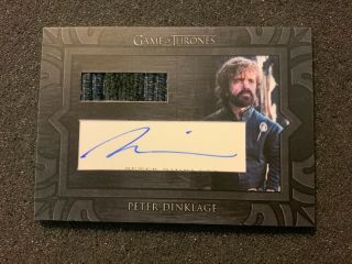 2019 Rittenhouse Game Of Thrones Inflexions Peter Dinklage As Tyrion Auto Relic