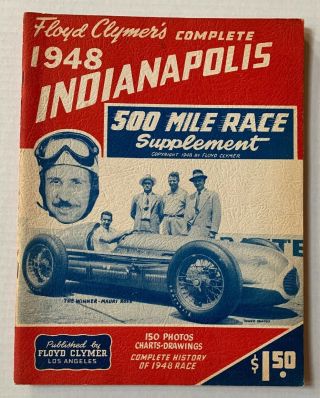 Vintage 1948 Floyd Clymer’s Indianapolis 500 Race Supplement: Complete History