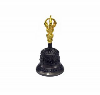 Antique Handmade Tibetan Buddhist Puja Bronze Bell 7 