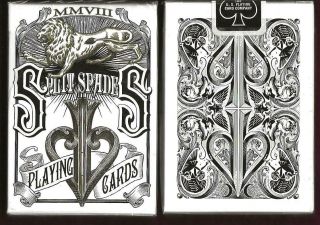 1 Deck David Blaine Split Spades Lions 1st Edition Black Playing Cards