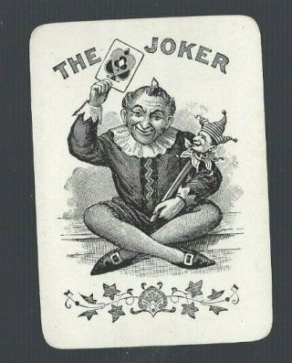 Swap Playing Cards 1x Vint Wide British Joker/jokers Gent & Jester Stick Rare