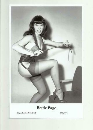 (n451) Bettie Page Swiftsure (333/595) Photo Postcard Film Star Pin Up