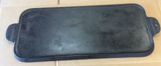 Early Antique Griswold Cast Iron Griddle 8 “erie” 745 A Large Logo 22” X 9”