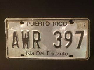 Puerto Rico " Isla Del Encanto " Automobile License Plate Car Tag Caribbean / Rare