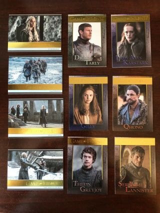 Game Of Thrones 2018 Gold Series 10 Trading Cards Limited To 150