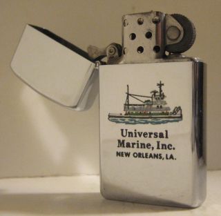 1967 SLIM ZIPPO UNIVERSAL MARINE ORLEANS TUGBOAT TOWN & COUNTRY PAINT 8