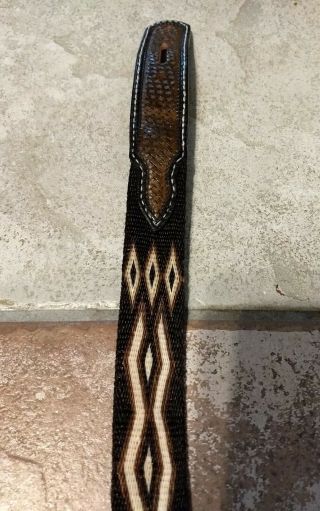 Montana State Prison Made Hitched Horsehair Belt 4