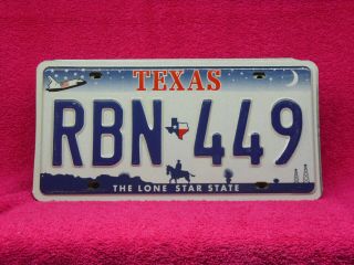 Rbn 449 = 2000`s Texas Oil Wells Cowboy Space Shuttle Challenger License Plate
