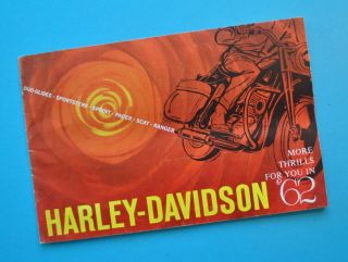1962 Harley Motorcycle Brochure Duo Glide Fl Flh Sportster Xlh Xlch Bt