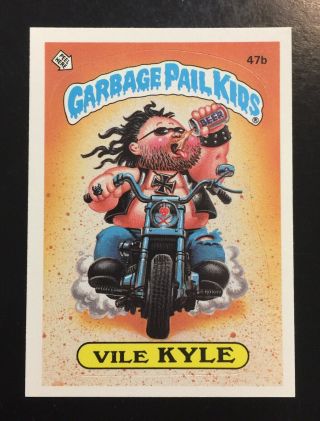 1985 Garbage Pail Kids 2nd Series 2 Vile Kyle 47b Rare Glossy Schizo Cl Twt