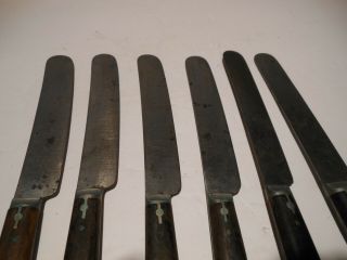 Set of 6 Civil War Era Knife & Fork Meriden Cuttlery Co 3 Tine Forks 7