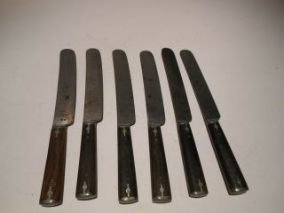 Set of 6 Civil War Era Knife & Fork Meriden Cuttlery Co 3 Tine Forks 8