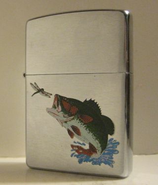1995 Zippo Bass Fish & Dragonfly Insect Very