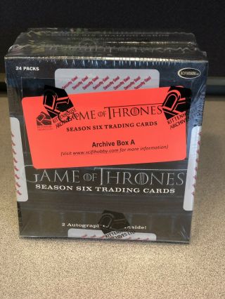 Game Of Thrones Season 6 Factory Archive Hobby Box A & B