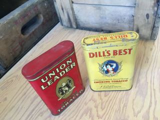 Vintage Dill’s Best Union Leader Smoking Tobacco Tin Advertising Ohio Virginia 4