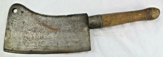 Antique Meat Cleaver Steel W Wood Handle 0 J.  Beatty Chester Pa