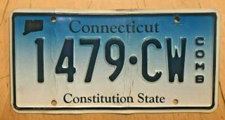 Connecticut Combination Auto License Plate " 1479 Cw " Ct Comb