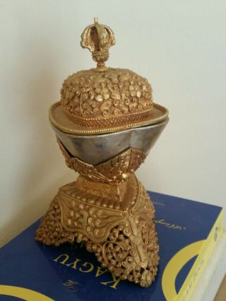 Tibetan Buddhist Dharma Ritual Kapala Offering Cup