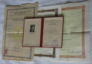Doctor Medical Medicine Diploma Certificate Document Bulgaria 1954