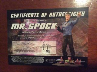 (MAKE OFFER) Ultra Rare (Only 1701 made) 12” Star Trek Landing Party; Mr.  Spock 2
