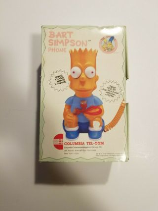 Vintage Bart Simpson Phone Telephone 1990 Corded Landline