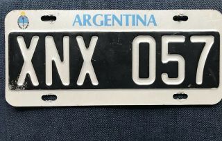 Argentina Argentina License Plate Placa - 1975 Base Series.  Classic Vintage Tag