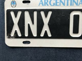 Argentina Argentina License Plate Placa - 1975 Base Series.  Classic Vintage Tag 2