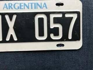Argentina Argentina License Plate Placa - 1975 Base Series.  Classic Vintage Tag 3