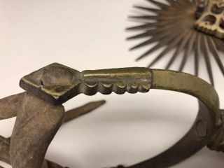 Pair Antique Spurs with Huge 6 