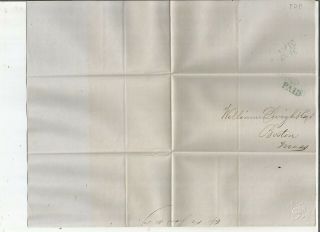 1857 Stampless Folded Letter,  Apalachicola,  Fl,  Ref: Commercial Price Sheet