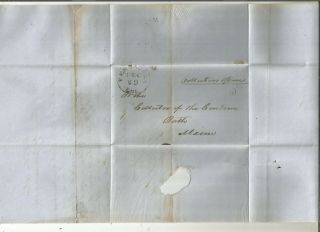 1851 Stampless Folded Letter,  Pensacola,  Fl,  Ref: Customs Letter