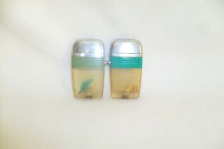2 Vintage Scripto Lighters Dice And Fishing Hook
