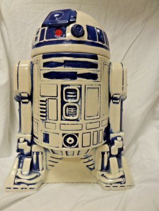 1977 Collectible Star Wars R2 - D2 Ceramic Cookie Jar 20th Century Fox Films 12.  5 "