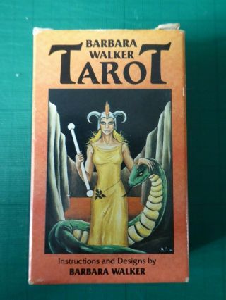 1986 Barbara Walker Tarot Card Set Deck With Instructions