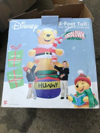 Disney Huge 8’ Winnie The Pooh Airblown Inflatable Holiday Lawn Decoration
