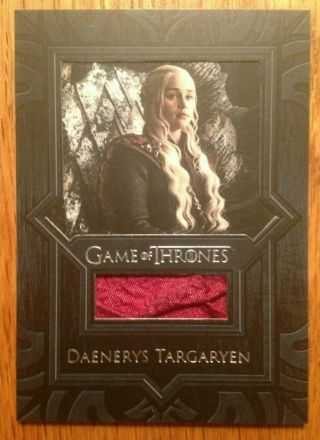 Rittenhouse Game Of Thrones Inflexions Relic Card Vr9 Daenerys Targaryen Cape