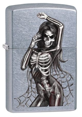 Zippo Windproof Lighter With Sexy Skeleton,  29403,
