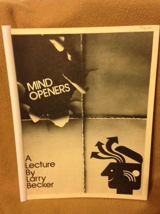 Mind Openers : A Lecture By Larry Becker Magic Lecture Notes