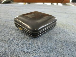 Vintage mid century Bulova 8 (day) swiss made travel clock w leather case 8