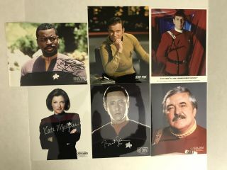 6 Star Trek Autographed 8x10 Photos