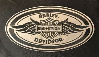 Harley Davidson Motorcycles Large Jacket Patch - Oval 10 1/4 X 5 1/4 Inches