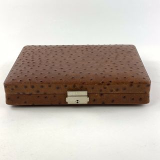 Dunhill Leather Embossed Ostrich Cigar Box Humidor