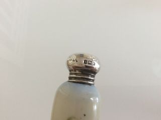 Antique silver porcelain Geisha teardrop perfume/scent bottle circa 1904. 2