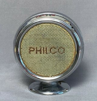 Philco Model 28 - 7324 Vintage Police Radio Speaker Microphone Dash Mount Chrome