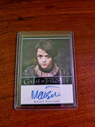 Game Of Thrones - Arya Stark (maisie Williams) Autograph Season 2