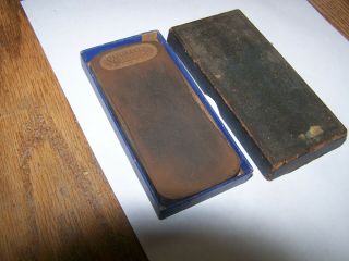 Vintage Razor Hone Sharpening Stone Shumate Dbl - Kut Label