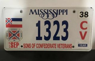 Mississippi Sons Of Confederate Veterans License Plate