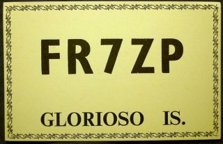 Qsl Fr7zp Glorioso Island 1966 Don Miller Signed