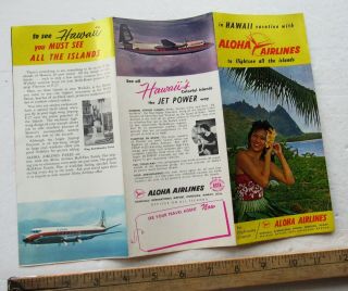 Travel Brochure For Aloha Airlines 1960 